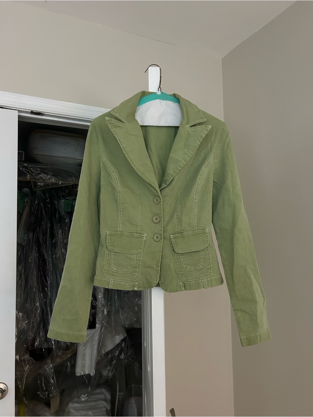 Guess Women's Light Green Tailored Blazer